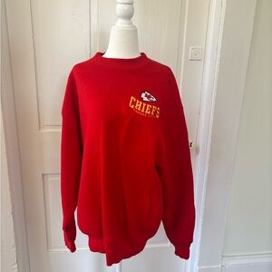 Red Kansas City Chiefs Vintage Crew Neck Sweatshirt